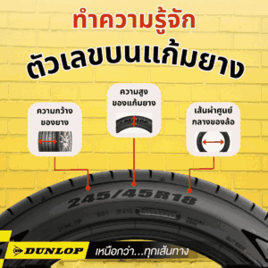 วิธีอ่านตัวเลขบนแก้มยางรถยนต์ ทำความรู้จักความกว้าง ความสูงแก้มยาง และเส้นผ่าศูนย์กลางล้อ